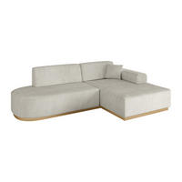 ECKSOFA Ottomane Rechts IREA-L1-v2 - 232x165x80 cm Creme - Ecru/Creme, Holzwerkstoff/Textil (232/165cm) - ALTDECOR