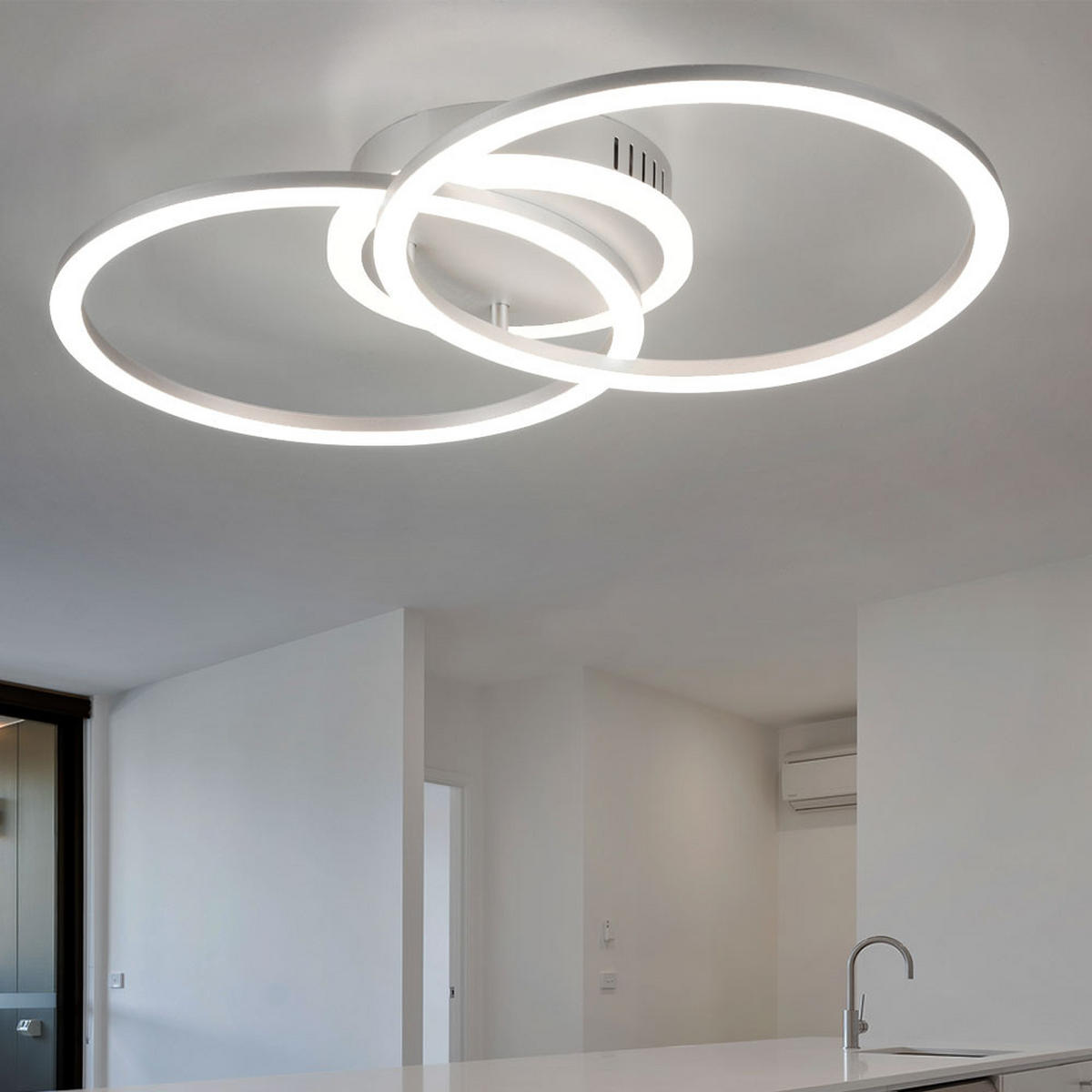 LED DECKENLEUCHTE Venida Silber Metall - Silberfarben, Metall (30/50/7cm)