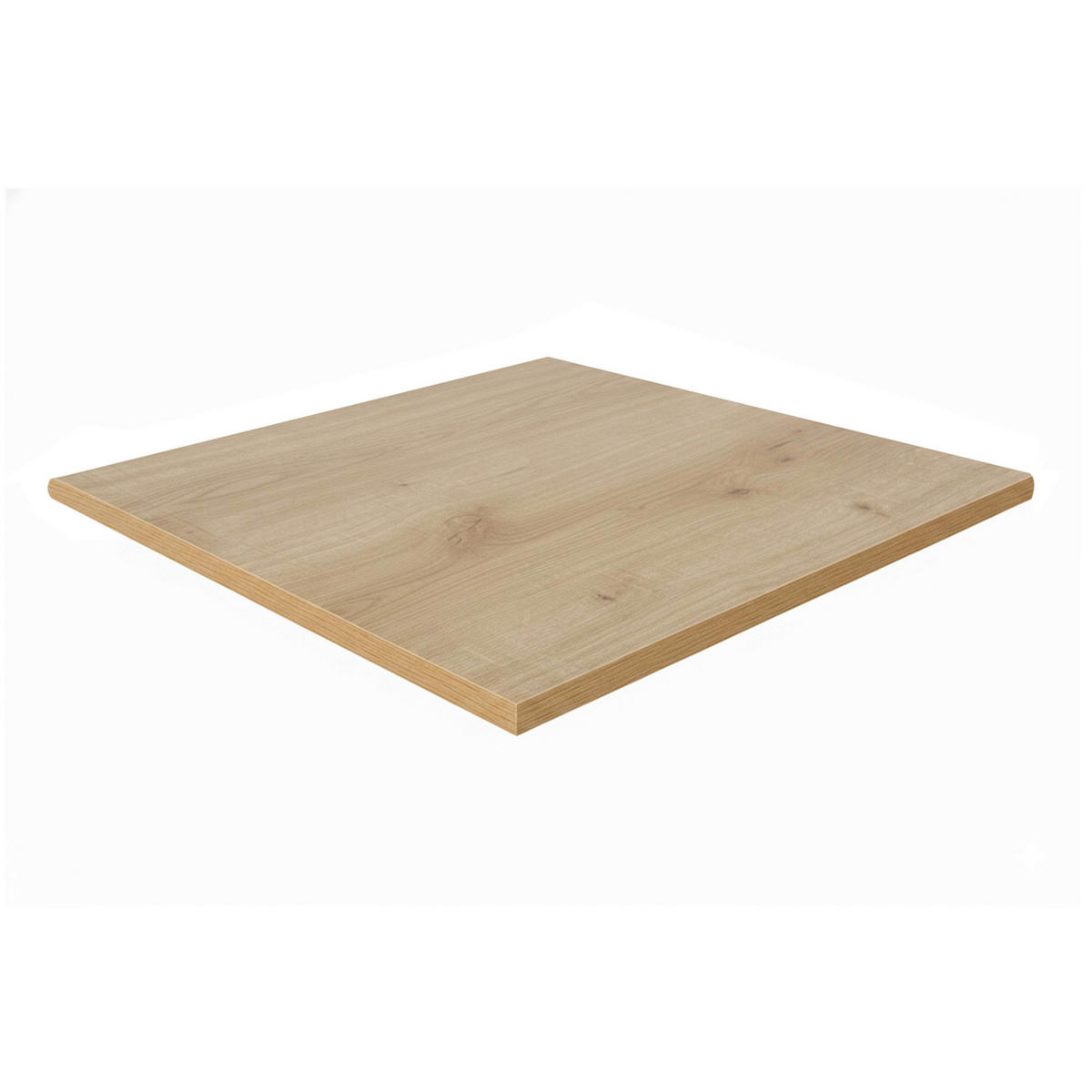 TISCHPLATTE quadratischer 60 cm, Hellholz - Eichefarben/Braun, Holzwerkstoff (70/70/2cm) - Oviala