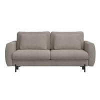SOFA Rane Hellbraun mit Schlaffunktion - Hellbraun/Schwarz, Textil/Metall (236/90/102cm) - Selsey