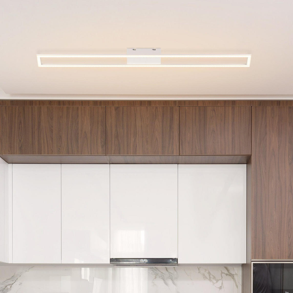 LED-DECKENLEUCHTE Helga 108/11/5 cm - Weiß, Metall (108/11/5cm) - Nettlife