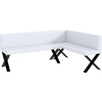 ECKBANK ERIC_X - Weiß, Leder (142/196cm) - Meblini