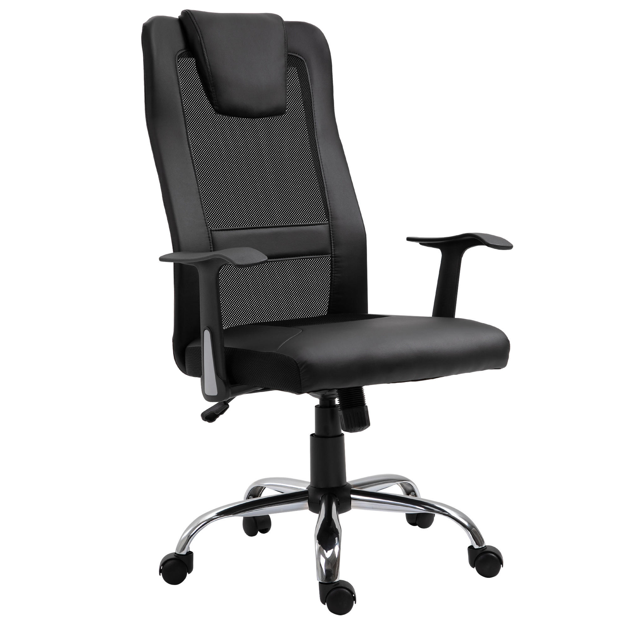 BÜROSTUHL Schwarz Kunstleder, Kunststoff, Metall 66xx73x118 xm - Schwarz, Kunststoff (73/118/66cm) - DESIGN IN