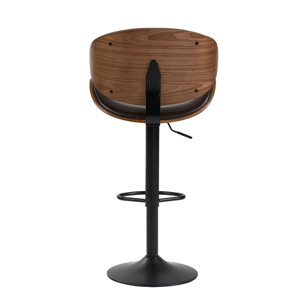 BARHOCKER drehbar höhenverstellbar 2er-Set PU-Leder Braun - Braun, Metall (50/93/51cm) - Meubliv