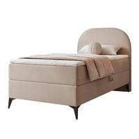 BOXBETT NOELIA 100/200 cm Öffnung links, mit Matratze, Beige - Beige, Holzwerkstoff/Textil (100/200cm) - Idohome