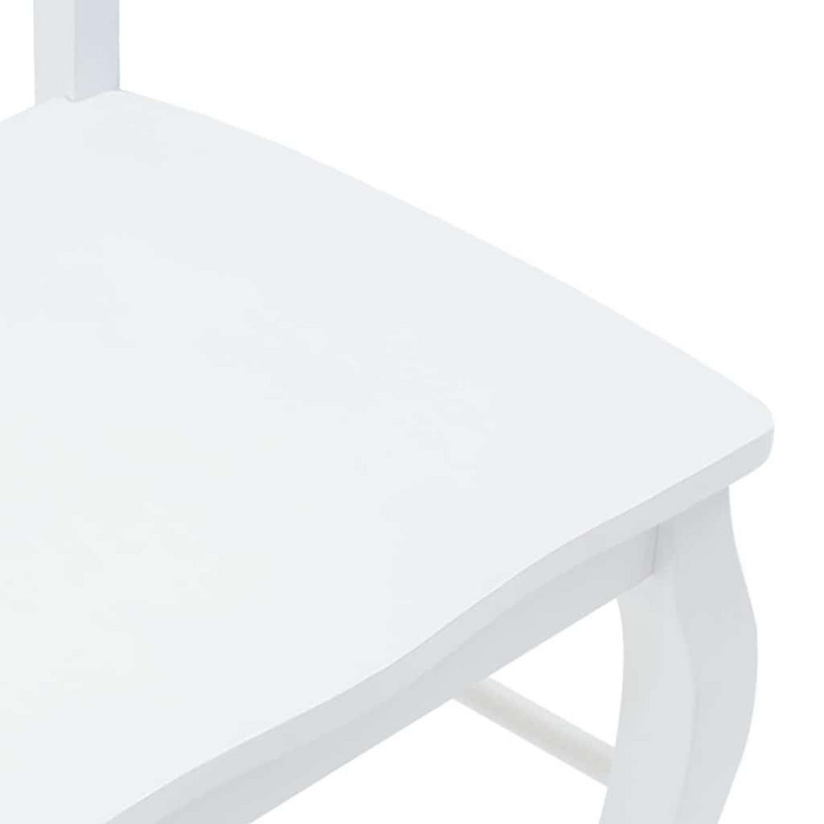 ESSZIMMERSTÜHLE Resz 2er-Set Weiß - Weiß, Holz (48/99/53.5cm) - DELUKE