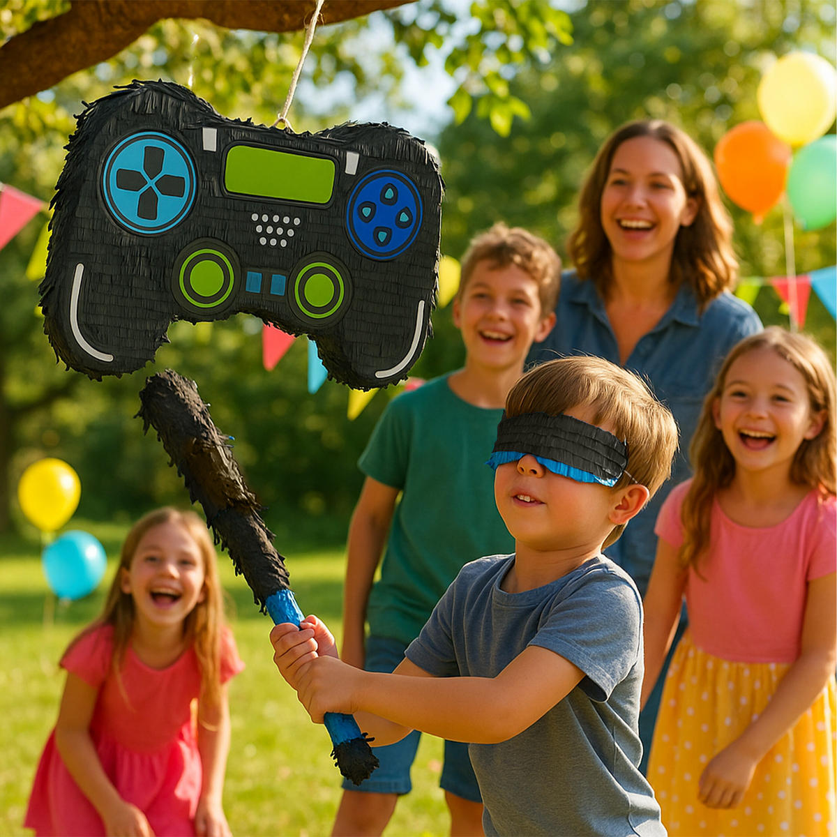 PINATA - Multicolor, Papier/Wellpappe (46/30/9cm) - Relaxdays