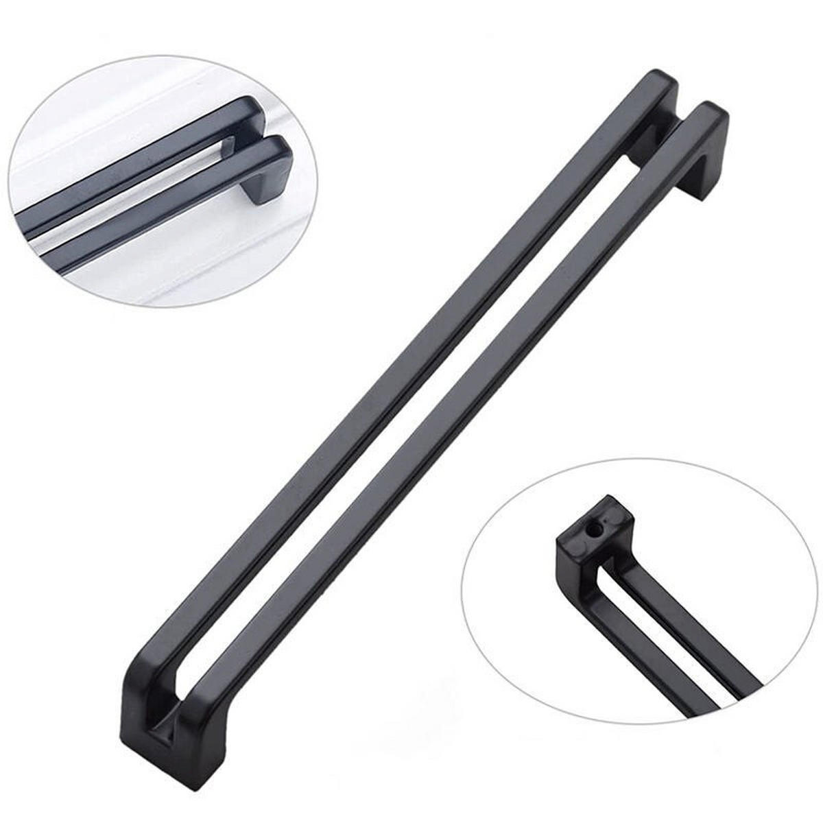 MÖBELGRIFF 10er-Set 160 mm Zinklegierung - Schwarz, Metall (2.5/2.5/16.9cm)