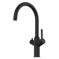 3-WEGE-KÜCHENARMATUR, Schwarz Matt, 360° schwenkbar - Schwarz, Metall (21.4/38.5/21.4cm) - VIZIO