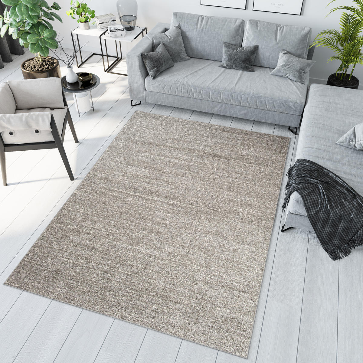 TEPPICH SARI Dunkelgrau 120/170 cm - Dunkelgrau, Textil (120/170cm) - Tapiso