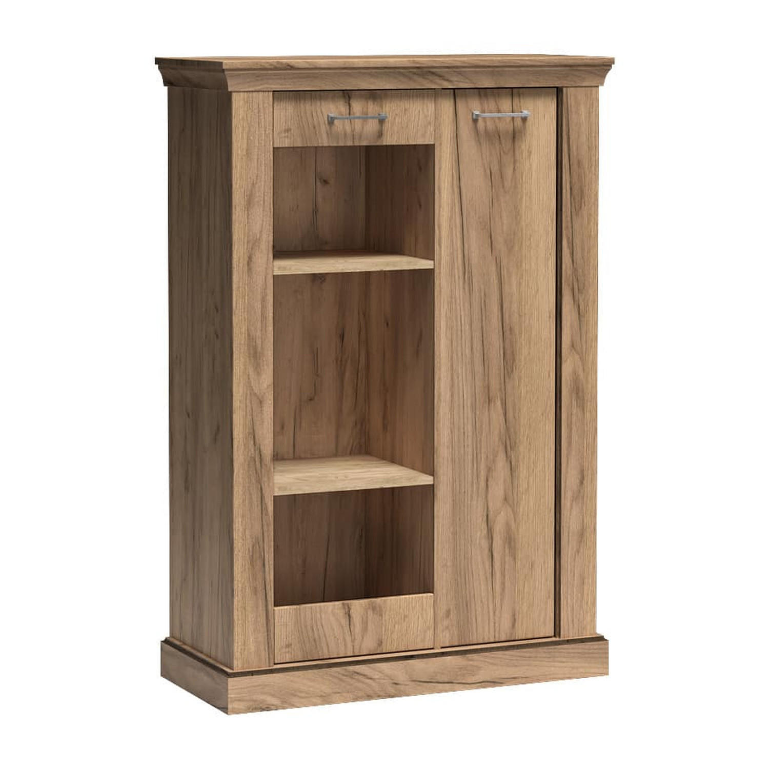 Koseto Vitrine Wildeiche 97x140.5x42 cm