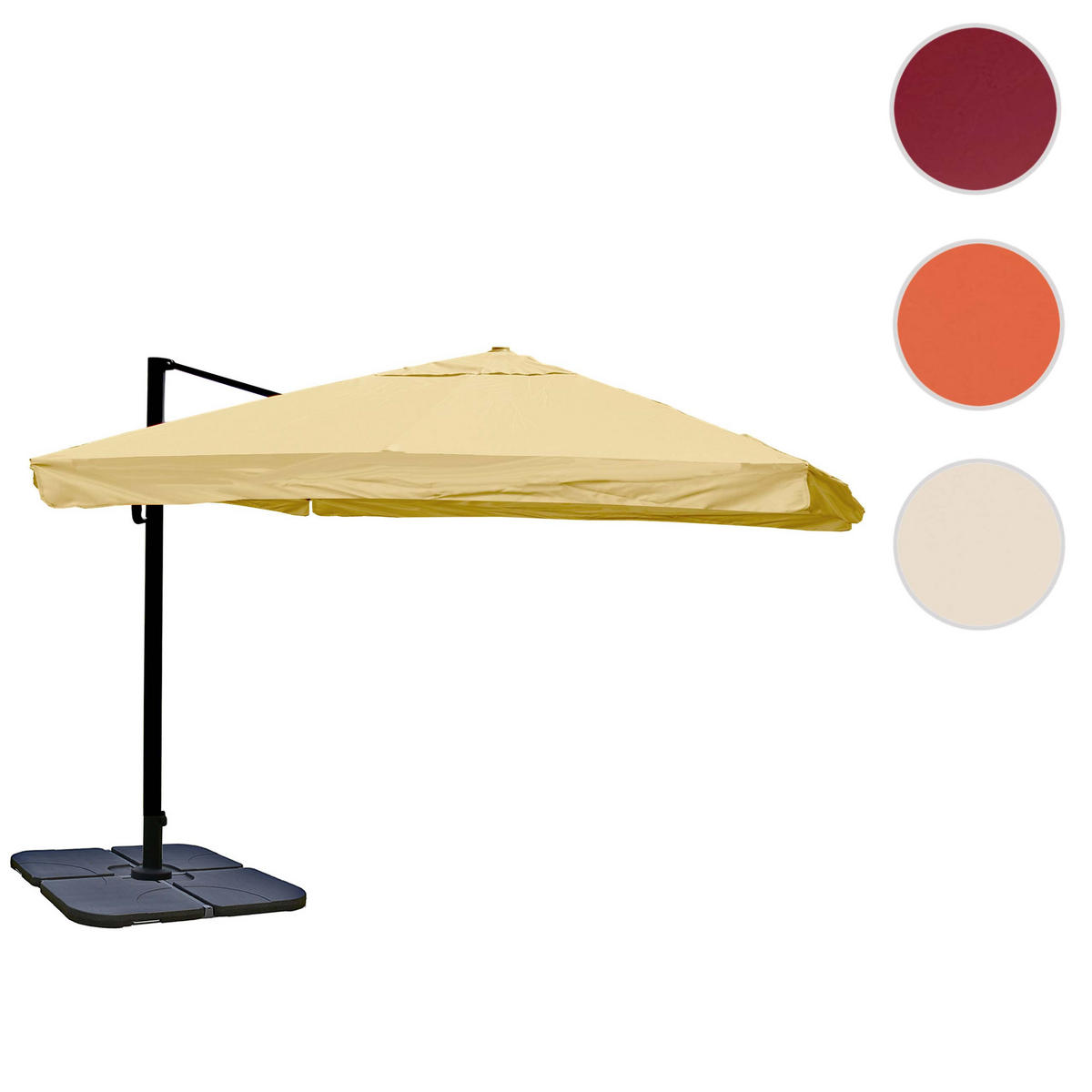 AMPELSCHIRM I Cremeweiß 300/300 cm - Weiß, Textil (360/300cm) - MCW