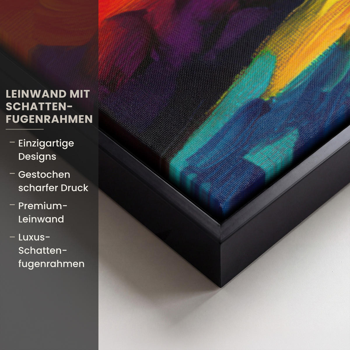 LEINWAND Bilder mit Rahmen - Baum - Kunst - Natur - Sonnenuntergang - 90x60 - Multicolor, Textil (90/60cm) - MuchoWow