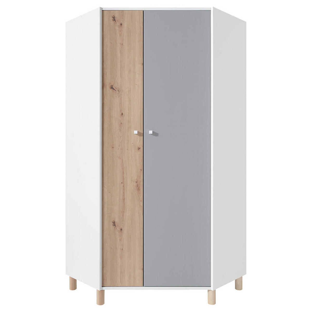 SCHLAFZIMMER Set 7-tlg. – FARO System – Grau / Weiß - Grau, Holzwerkstoff (90/190/90cm) - hi-markt