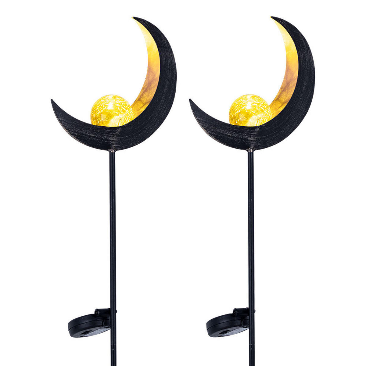 LED AUSSENLEUCHTE Bronze Glas 2er Set - Bronzefarben, Glas (18/6/90cm) - Globo Lighting