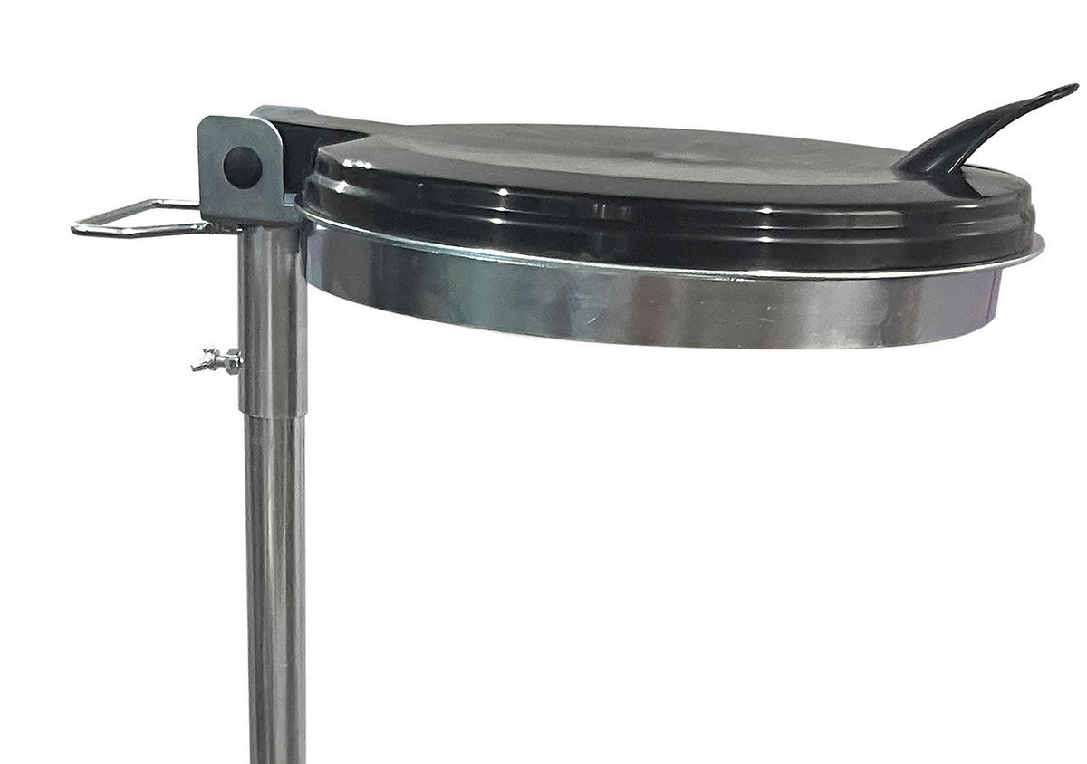 ROLLBARER Müllsackständer mit 2 Rollen verzinkt - Silberfarben, Metall (40/100/40cm) - QUICK STAR