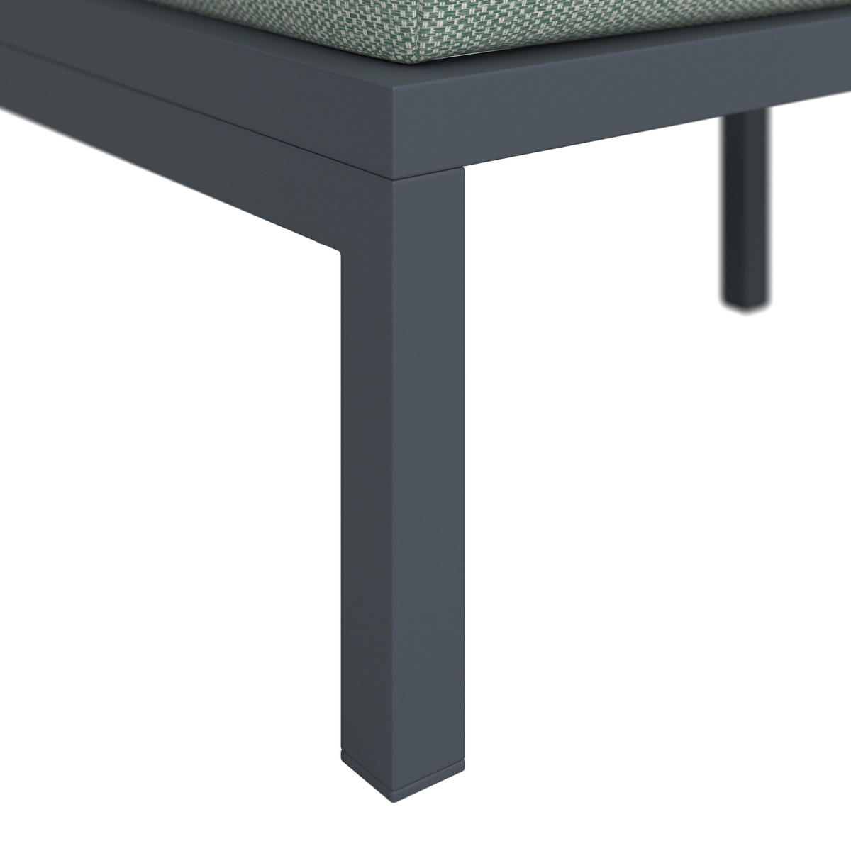 LOUNGEGARNITUR Chiara Grün Outdoorstoff/Metall +Abdeckung - Hellgrau, Metall - Bessagi Garden