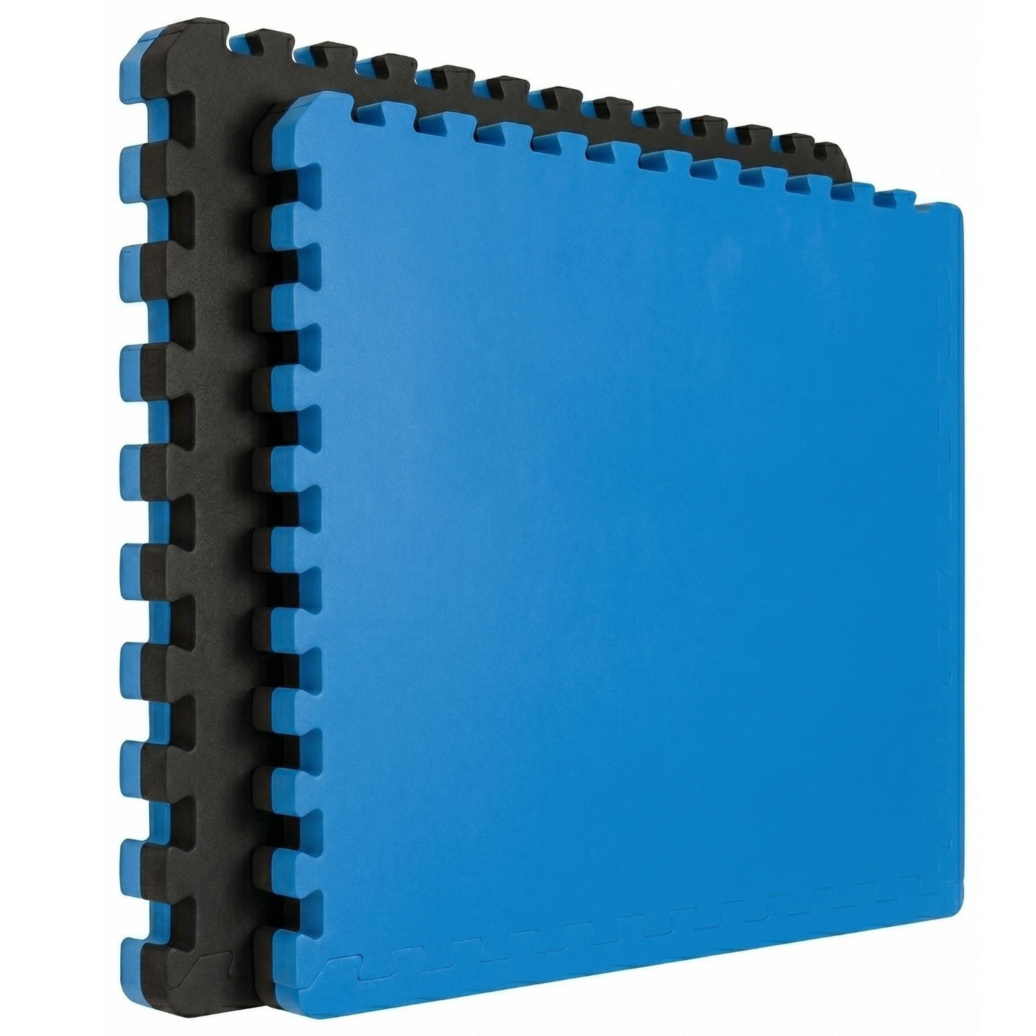 BODENSCHUTZMATTE 90x90x2,5 cm, Blau Schwarz, 3er Set - Schwarz, Kunststoff (90/90/2.5cm) - eyepower