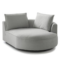 OTTOMANE - modular - Hellgrau/Schwarz, Kunststoff/Textil (126/82/154cm) - home24