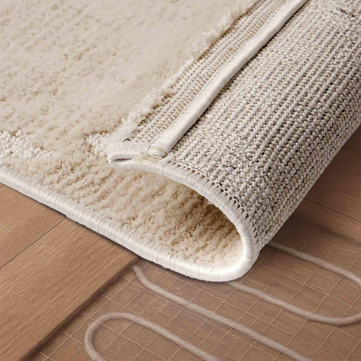 KURZFLORTEPPICH LOU - Creme, Textil (200/280cm) - Astra