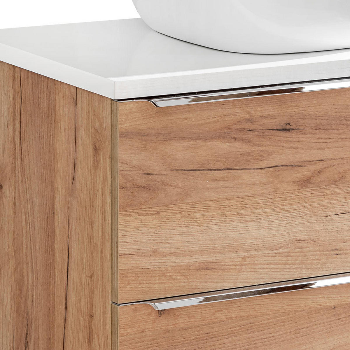 WASCHBECKENSCHRANK Toskana-56 - Braun, Holzwerkstoff (141/60/46cm) - Lomado