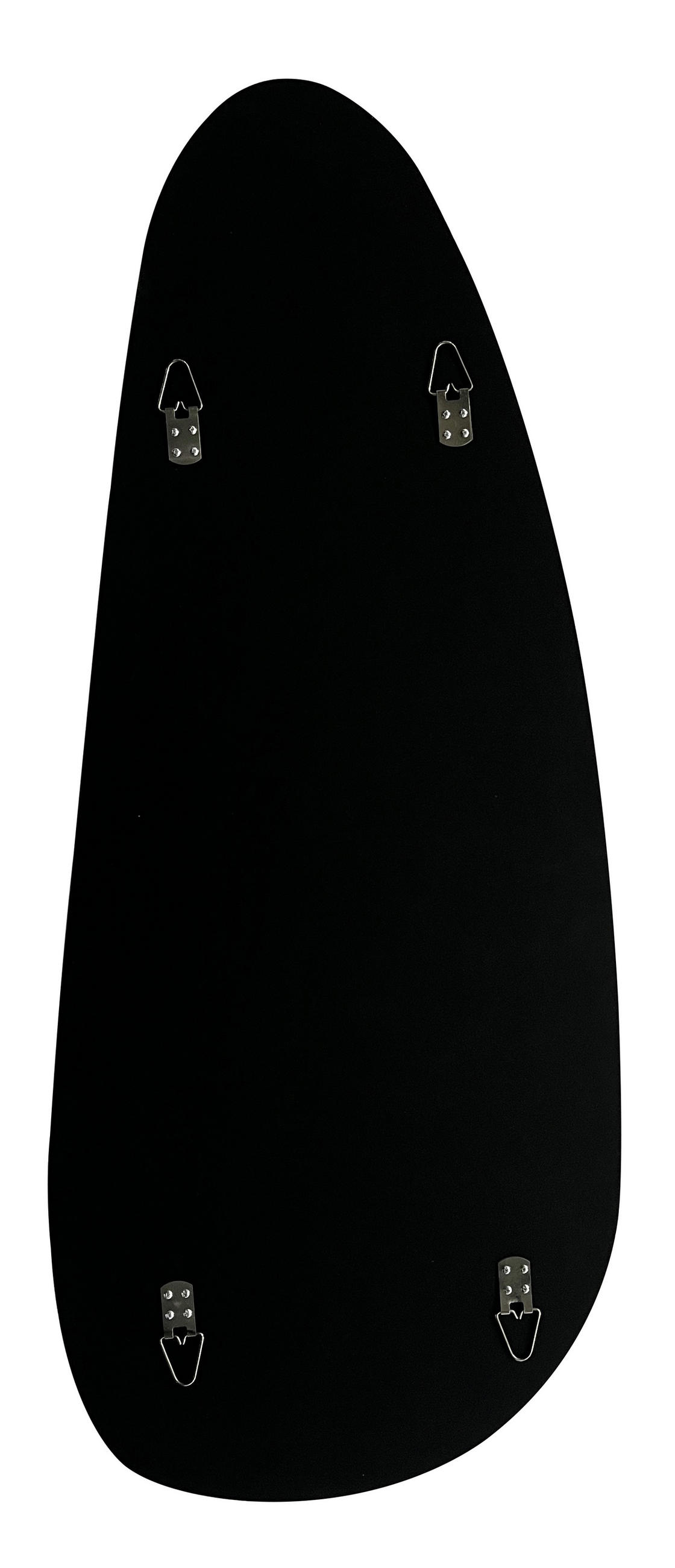 WANDSPIEGEL Milo Schwarz - Schwarz, Metall (50/120/3cm) - Fragix