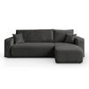 Ecksofa PRESTIGE L, Poso 34 - Dunkelgrau, Textil (247/143cm) - Lookway