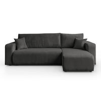 Ecksofa PRESTIGE L, Poso 34 - Dunkelgrau, Textil (247/143cm) - Lookway