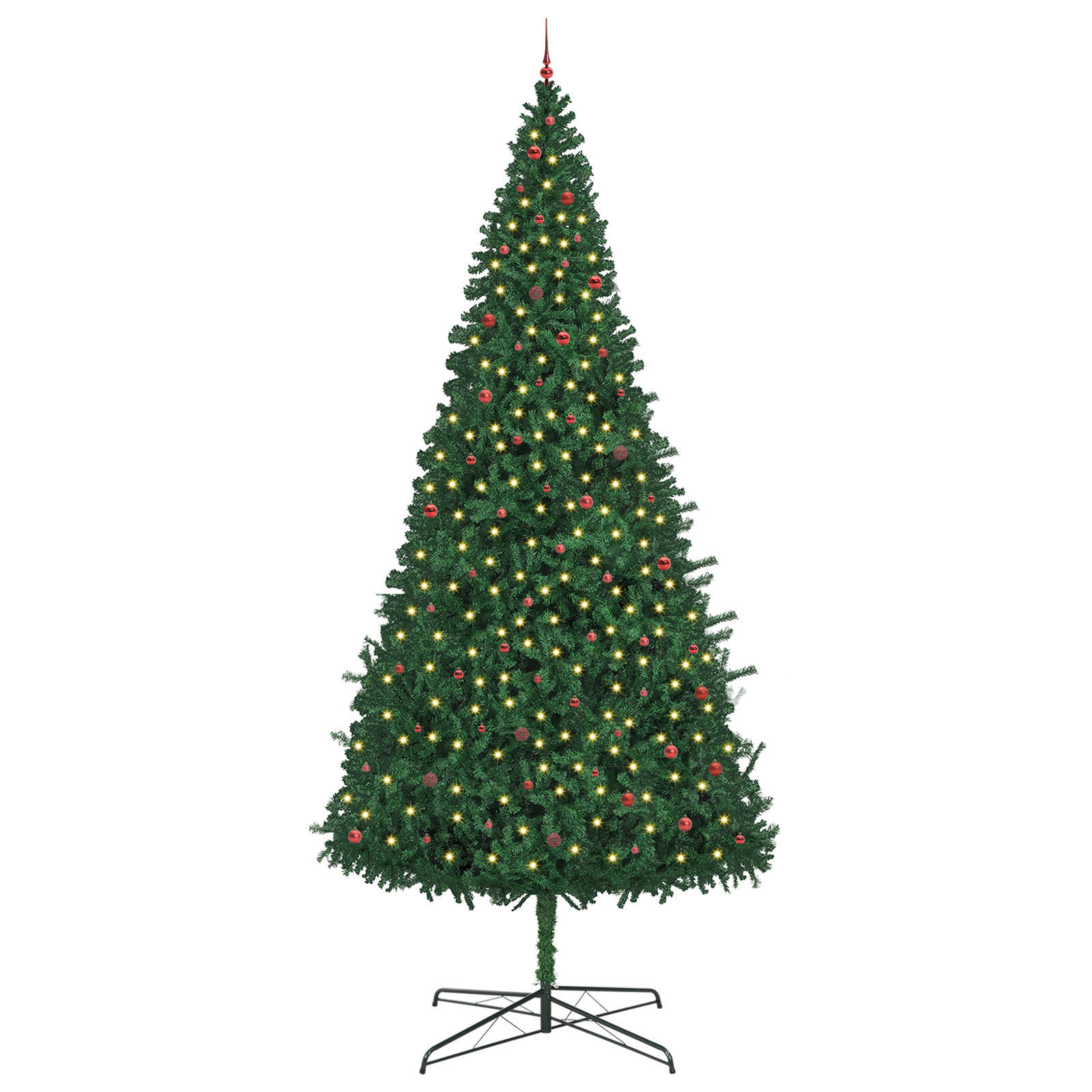 vidaXL Weihnachtsbaum Grün, Rot 400 cm