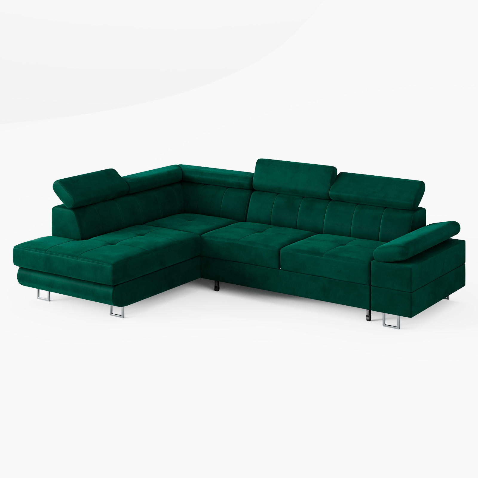 Barchello Ecksofa Dunkelgrün 253x190 cm
