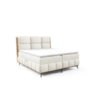 BOXBETT Charlie Premium - Ecru, Holzwerkstoff/Textil (180/200cm) - Fun Möbel
