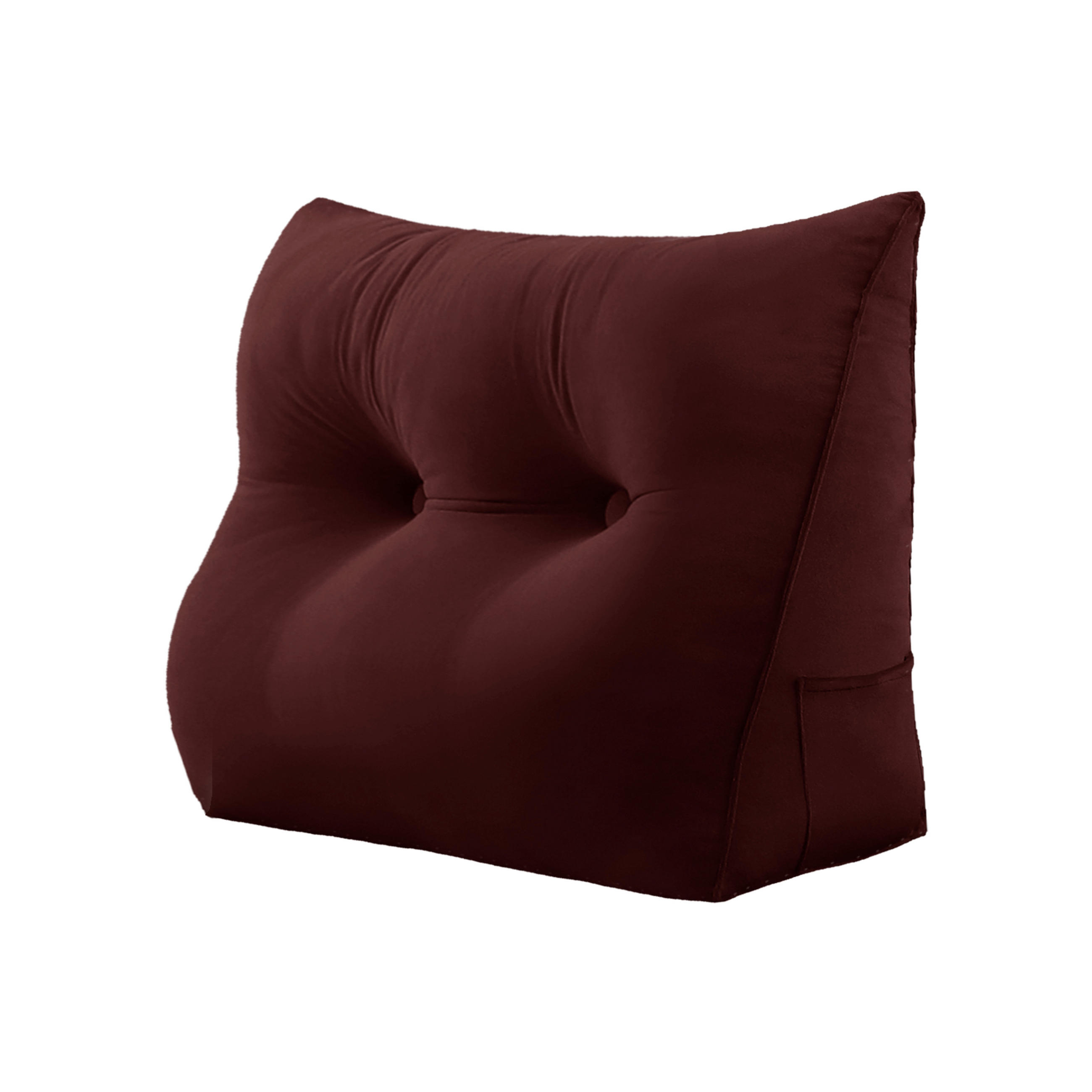 RÜCKENKISSEN für Bett Samt Braun 60 cm - Haselnussfarben, Textil (50/60cm) - Vercart