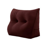 RÜCKENKISSEN für Bett Samt Braun 60 cm - Haselnussfarben, Textil (50/60cm) - Vercart