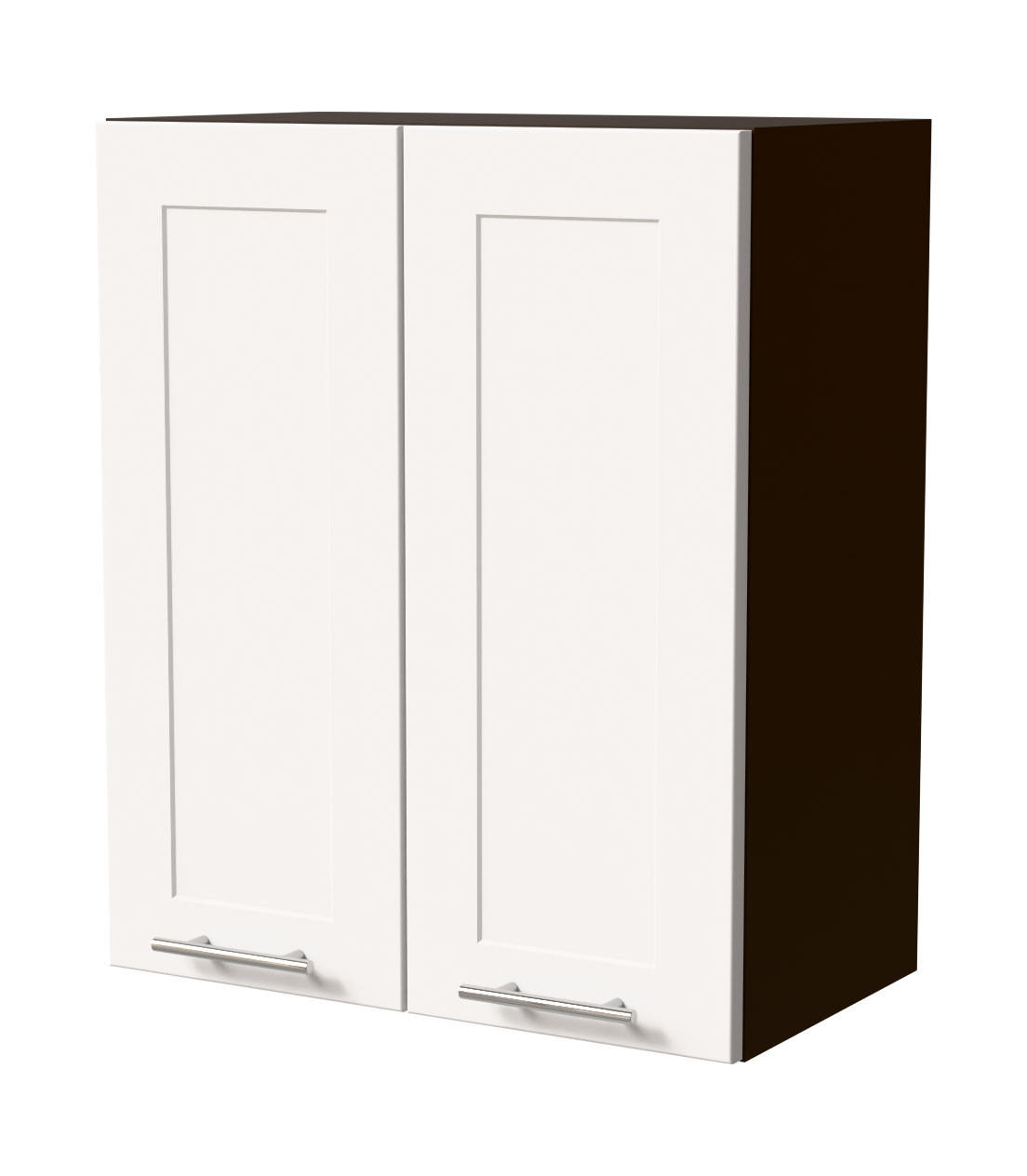 Feldmann-Wohnen Hängeschrank Weiß, Dunkelgrau 60x72x32.5 cm