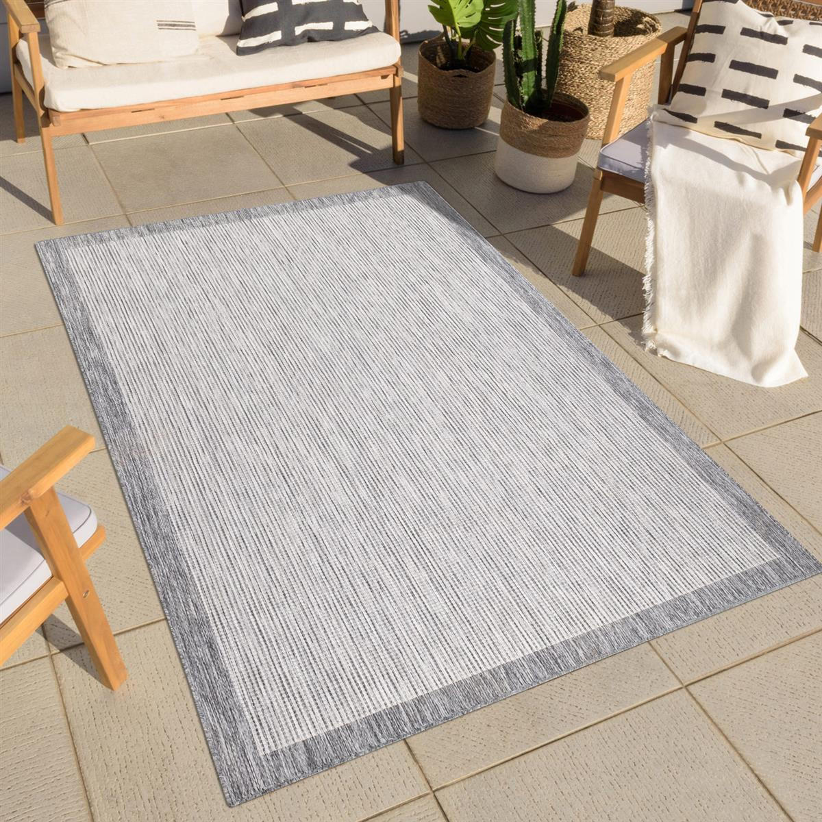 OUTDOOR-TEPPICH Sun 470 Grau 200x290 cm - Grau, Textil (200/290cm) - carpet city