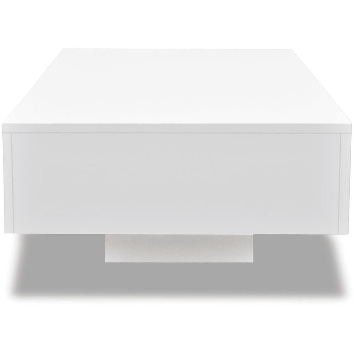 COUCHTISCH Hochglanz Weiß - Weiß, Holzwerkstoff (115/55/31cm) - furnicato