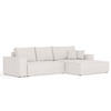 ECKSOFA TAURI mit Schlaffunktion Hellbeige im Neve Stoff - Sandfarben/Schwarz, Holz/Holzwerkstoff (294/185cm) - AltaBeds