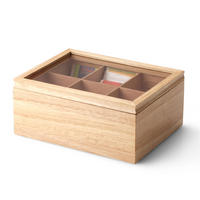 TEEBEUTELBOX, Gummibaumholz, 23 x 17.5 x 10 cm - Braun, Holz (17.5/10/23cm) - Continenta
