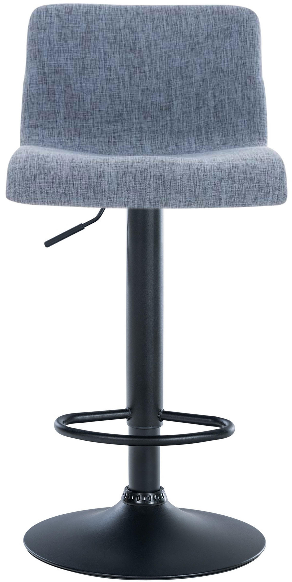 BARHOCKER Pesan Stoff Blau Schwarz - Blau, Textil/Metall (39/84/36cm) - DELUKE