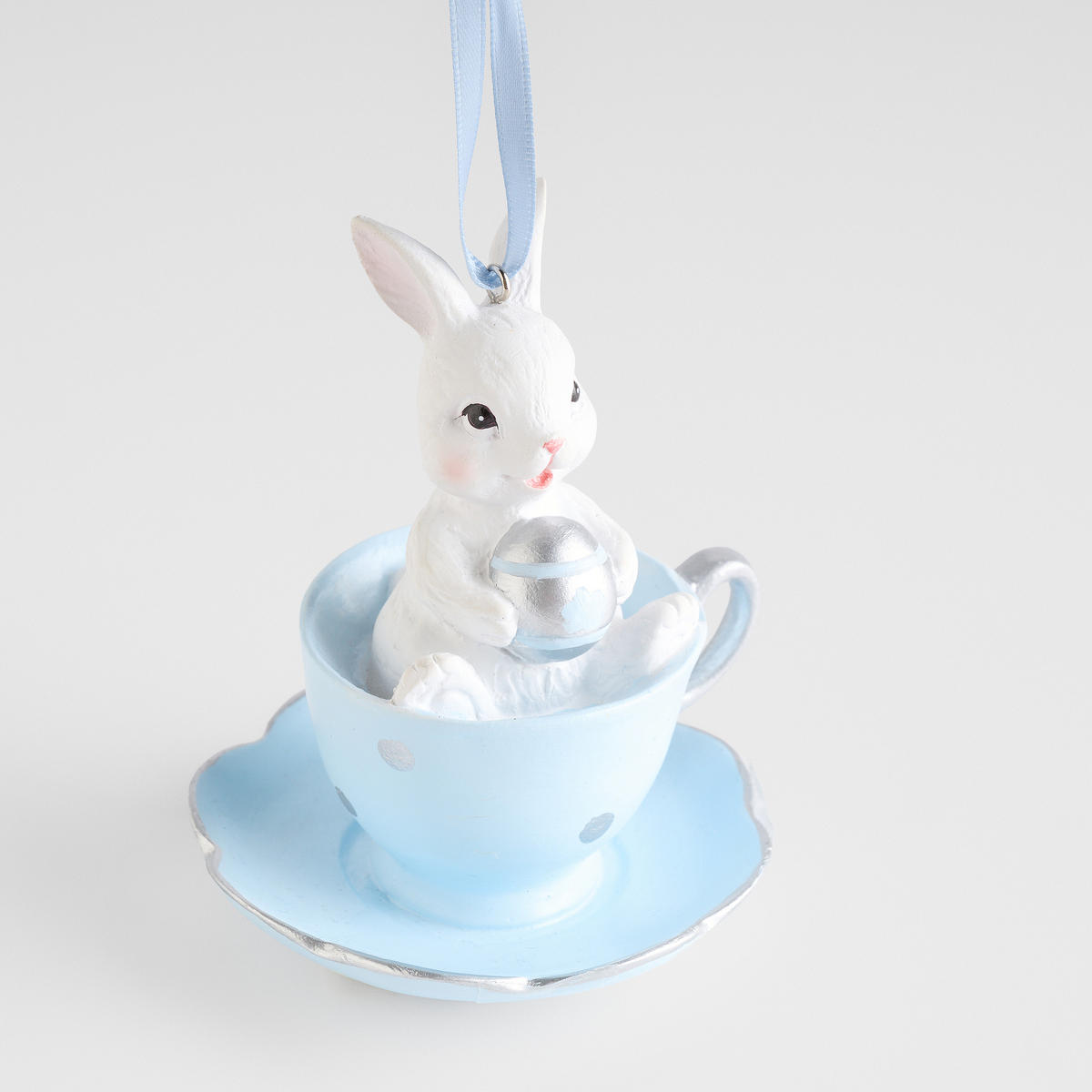 OSTERDEKO Bridgertea - Hellblau, Kunststoff (9/10.5/9.5cm) - home&you