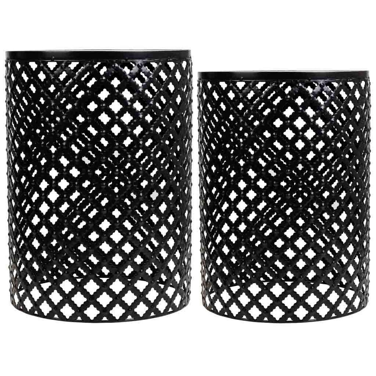 PFLANZENSTÄNDER aus Metall, schwarz, 2-tlg. - Schwarz, Metall (38/50/38cm) - Wanderlust