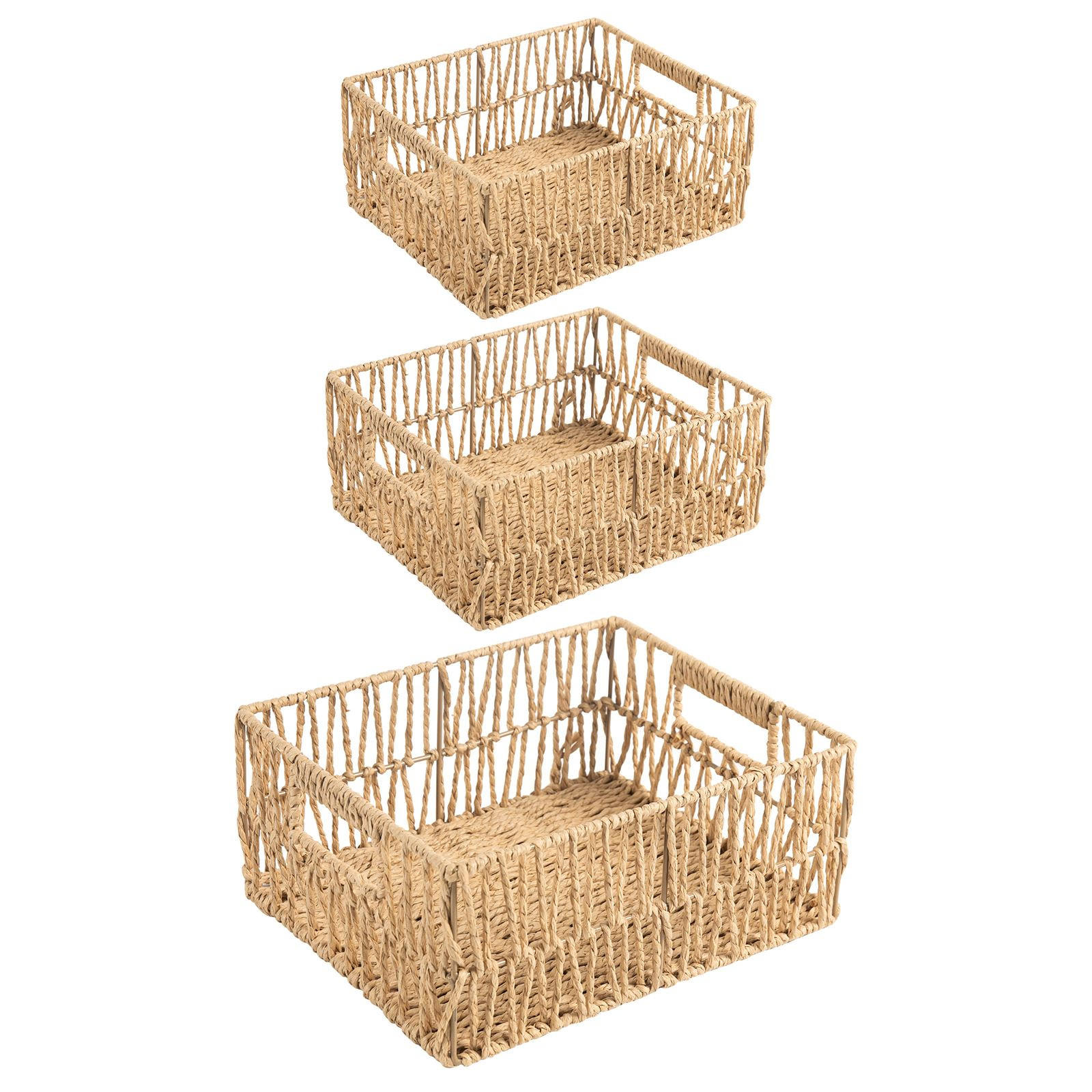 AUFBEWAHRUNGSKÖRBE ENIN - Naturfarben, Holz (34/13/28cm) - IDIMEX