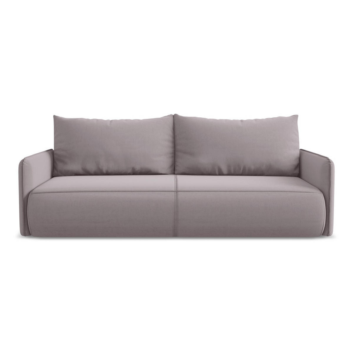 3-SITZER SOFA mit Schlaffunktion Samt Stoff Violett - Lila/Flieder, Kunststoff/Textil (216/86/105cm) - LaMiaSofa