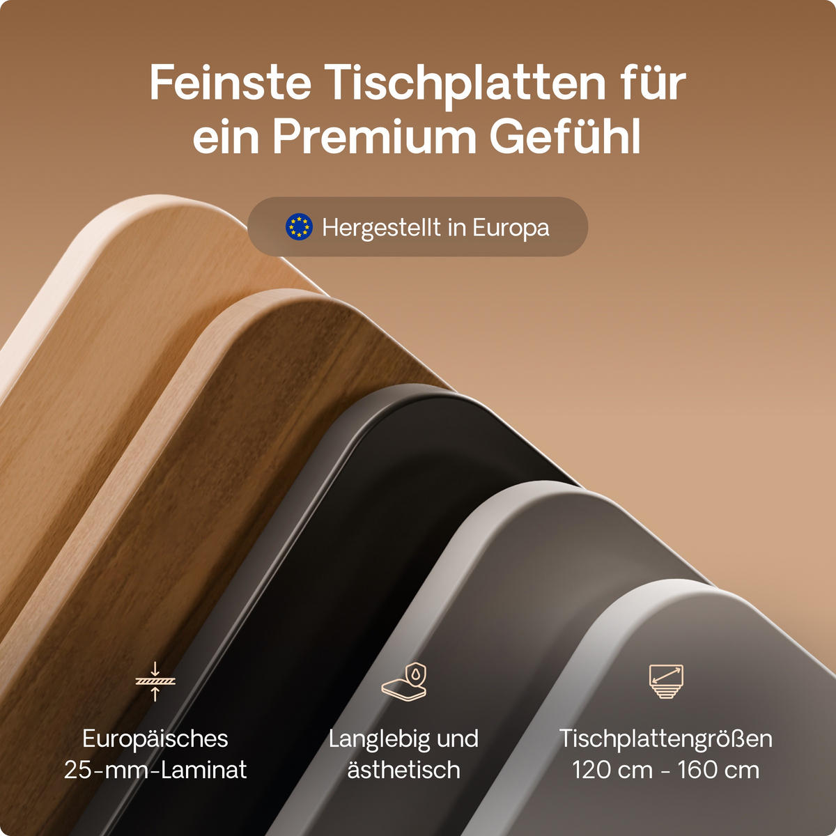 SCHREIBTISCH Elektrisch Höhenverstellbarer HomeOne 120x60cm Grau/Grau mit Memory-Funktion, Anti-Kollisions Technologie - Grau, Holzwerkstoff (60/120/72cm) - Desktronic