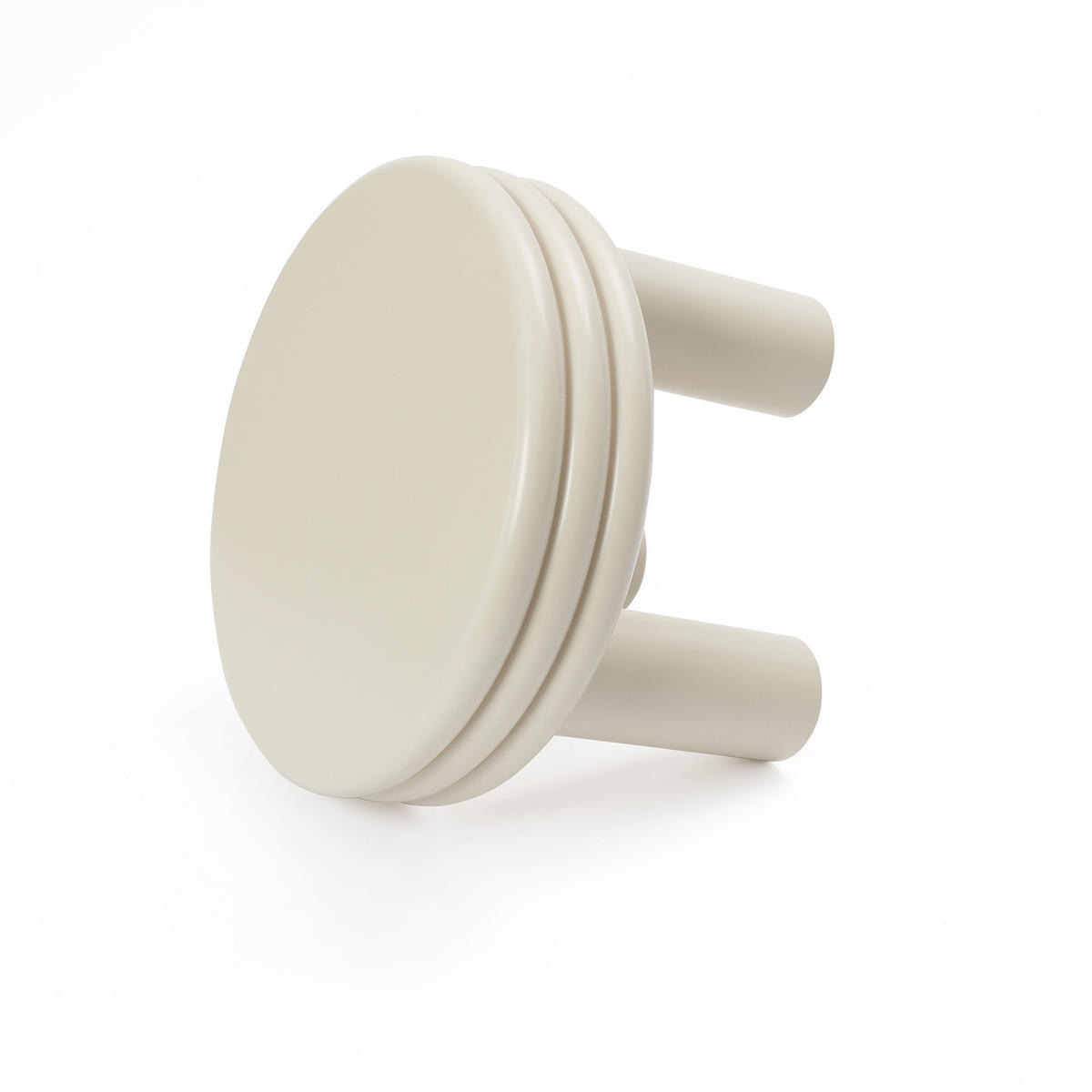 COUCHTISCH Rund, Elfenbein | Ø48 x H35 cm - Weiß, Holzwerkstoff (48/48/35cm) - Hometopia