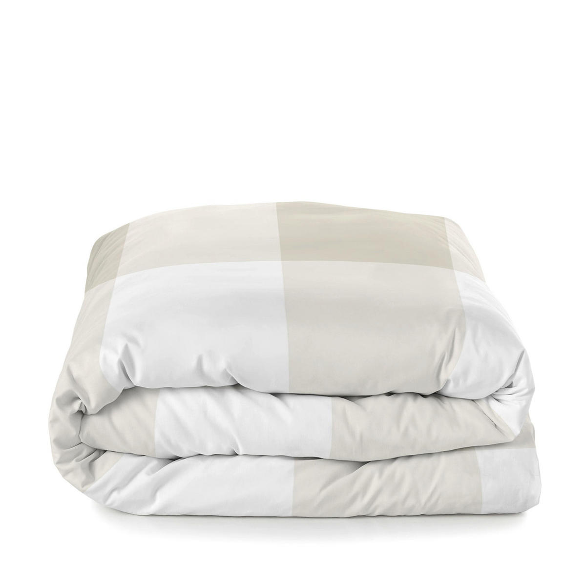 BETTBEZUG gingham 155x220 cm (komfortgrösse) beige - Beige, Textil (155/220cm) - Happy Friday