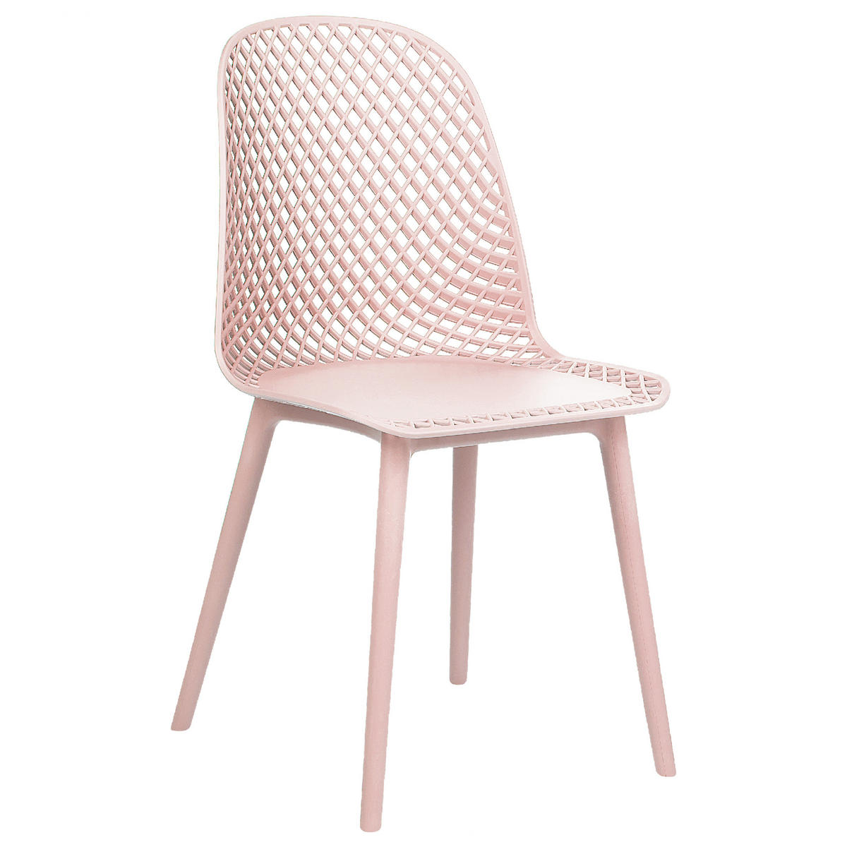 ÉTKEZŐSZÉK 4 darabos Szett Műanyag Rózsaszín Emory - pink, műanyag (45/81/52cm) - Beliani
