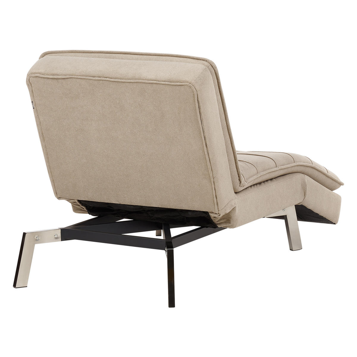 ČALOUNĚNÉ LEHÁTKO CHAISE LONGUE Látka Béžové Loiret - béžová, textil (179/93/76cm) - Beliani