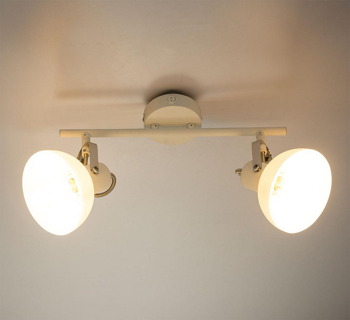 LED DECKENLEUCHTE AMORY Weiß beweglich App-Steuerung - Weiß, Glas (35/12.2/23cm) - Globo Lighting
