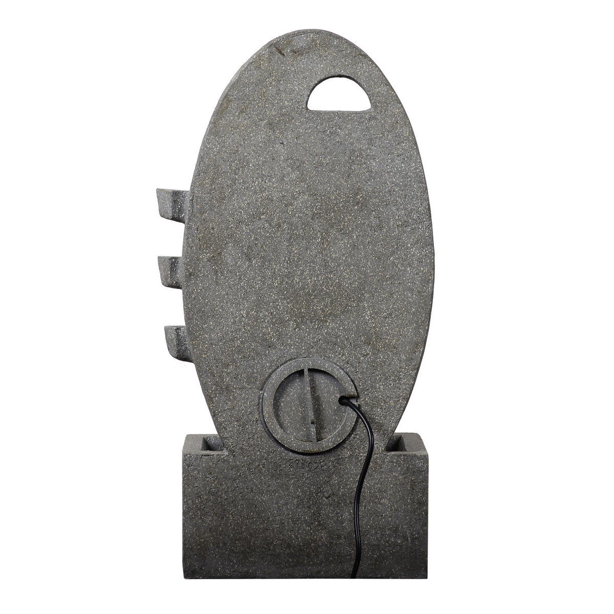 GARTENBRUNNEN oval grau - Grau, Kunststoff (40/25/80cm) - Teamson Home